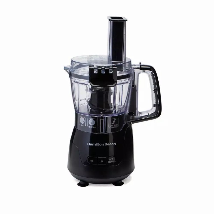 * Food Processing | Food Processing Hamilton Beach 4-Cup 5-Speed Black Stack & Snap Compact Food Processor