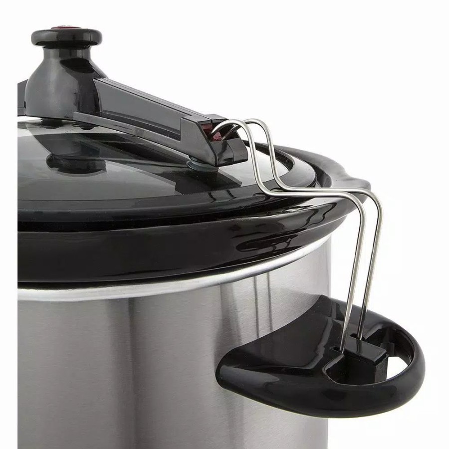 * Cookers | Cookers Elite Platinum 8.5 Qt. Stainless Steel Slow Cooker With Locking Lid