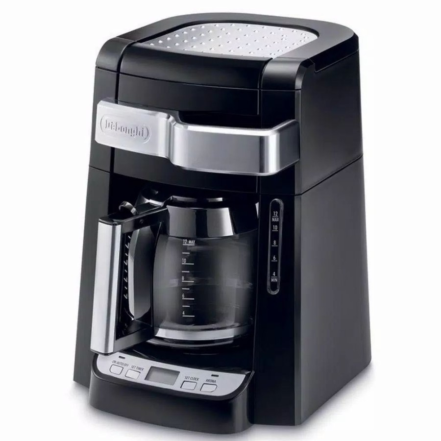 * Coffee Makers | Coffee Makers Delonghi 12-Cup Black Drip Coffee Maker With Glass Carafe And Automatic Shut-Off