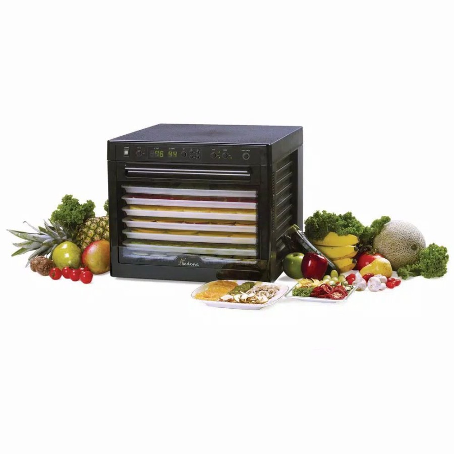 * Food Processing | Food Processing Tribest Sedona Rawfood 9-Tray Black Food Dehydrator With Temperature Control