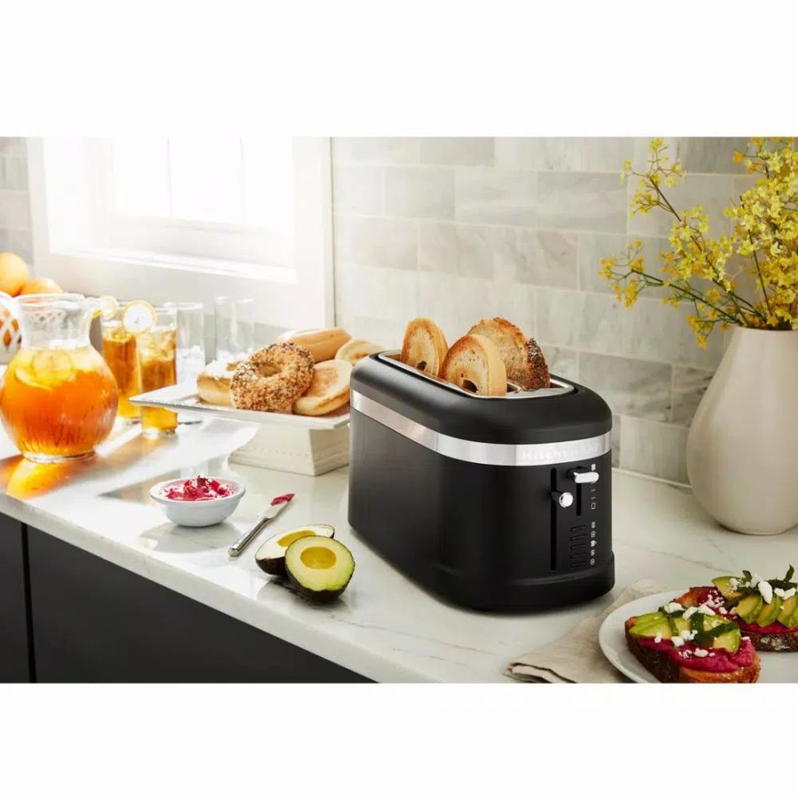 * Toasters | Toasters Kitchenaid 4-Slice Matte Black Long Slot Toaster With High-Lift Lever