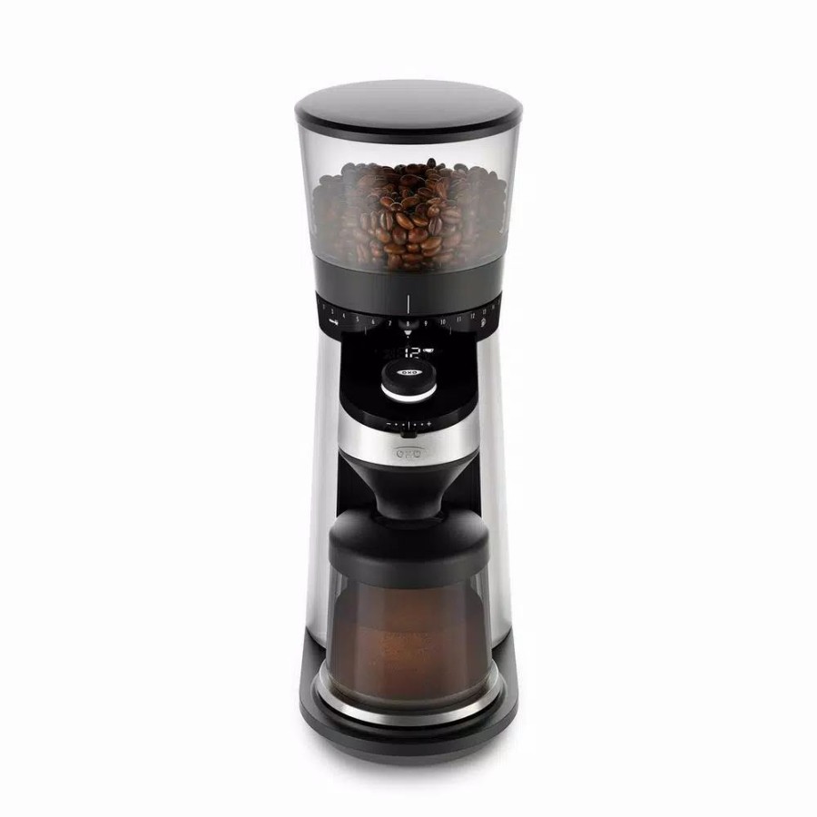 * Coffee Makers | Coffee Makers Oxo 12 Oz. Black Stainless Steel Burr Coffee Grinder With Integrated Scale