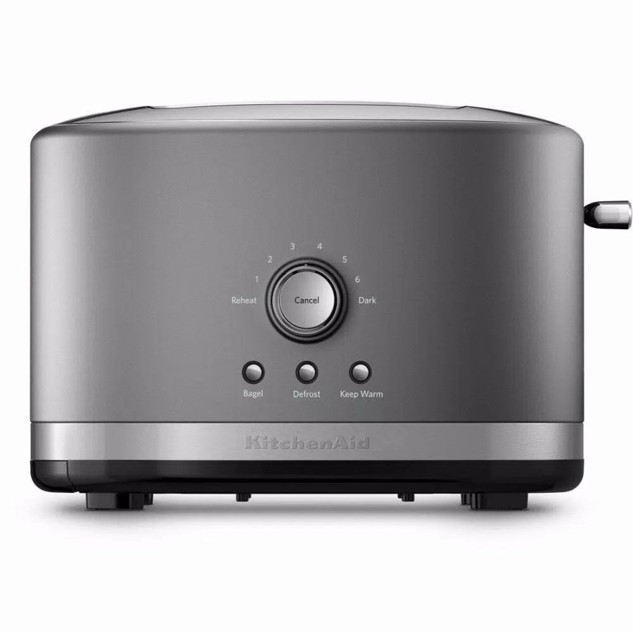 * Toasters | Toasters Kitchenaid 2-Slice Contour Silver Wide Slot Toaster With Crumb Tray