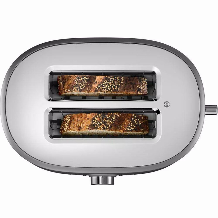 * Toasters | Toasters Kitchenaid 2-Slice Contour Silver Wide Slot Toaster With Crumb Tray