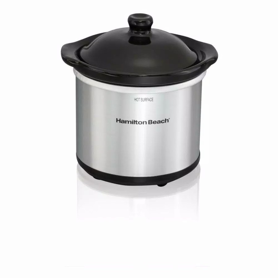 * Cookers | Cookers Hamilton Beach Programmable Stay Or Go 6 Qt. Stainless Steel Slow Cooker With Bonus Party Dipper