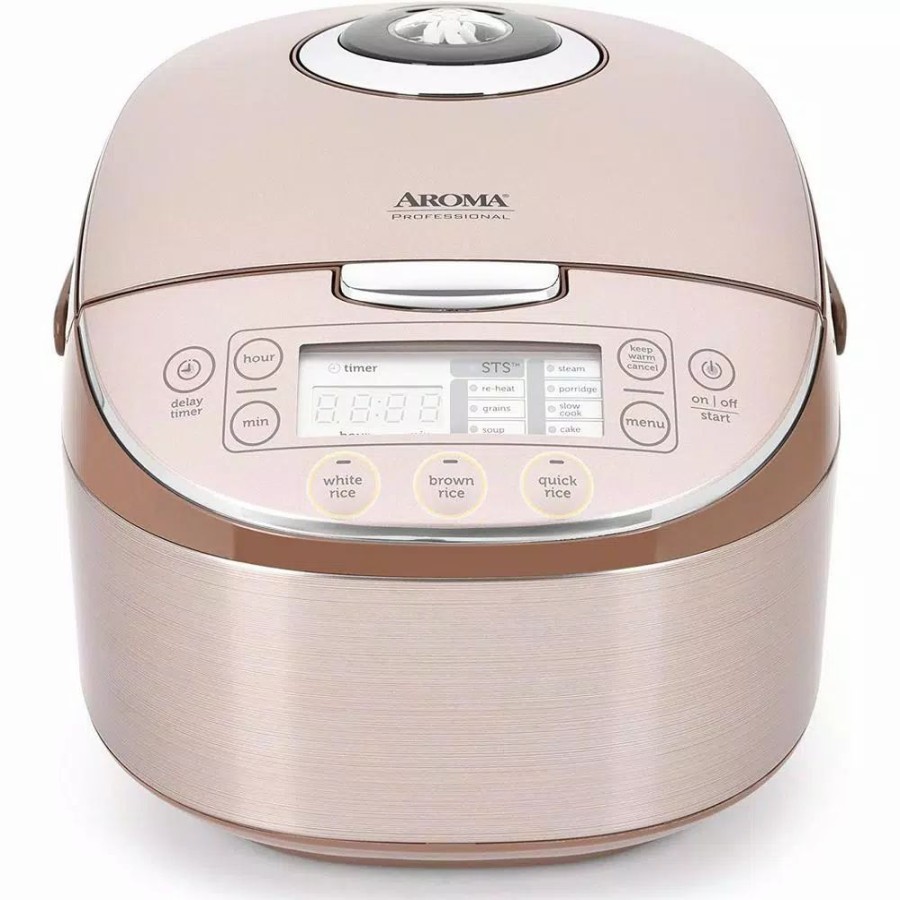 * Cookers | Cookers Aroma 4 Qt. Champagne Electric Multi-Cooker With Ceramic Pot