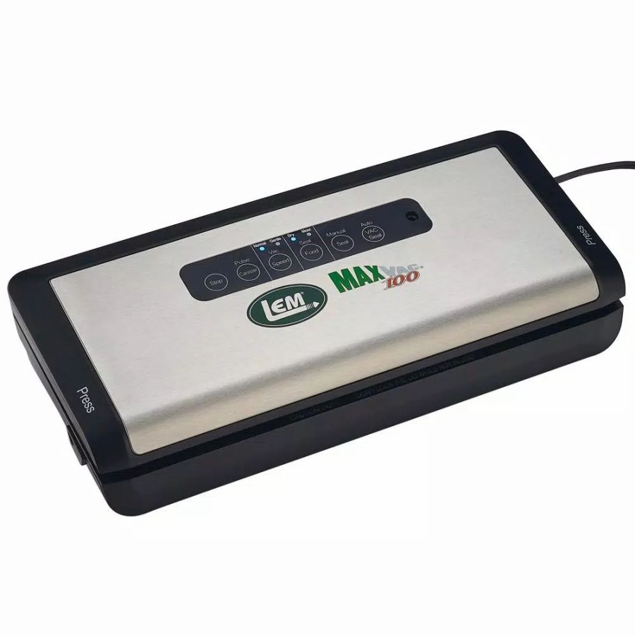 * Food Processing | Food Processing Lem Maxvac 100 Black Stainless Steel Food Vacuum Sealer