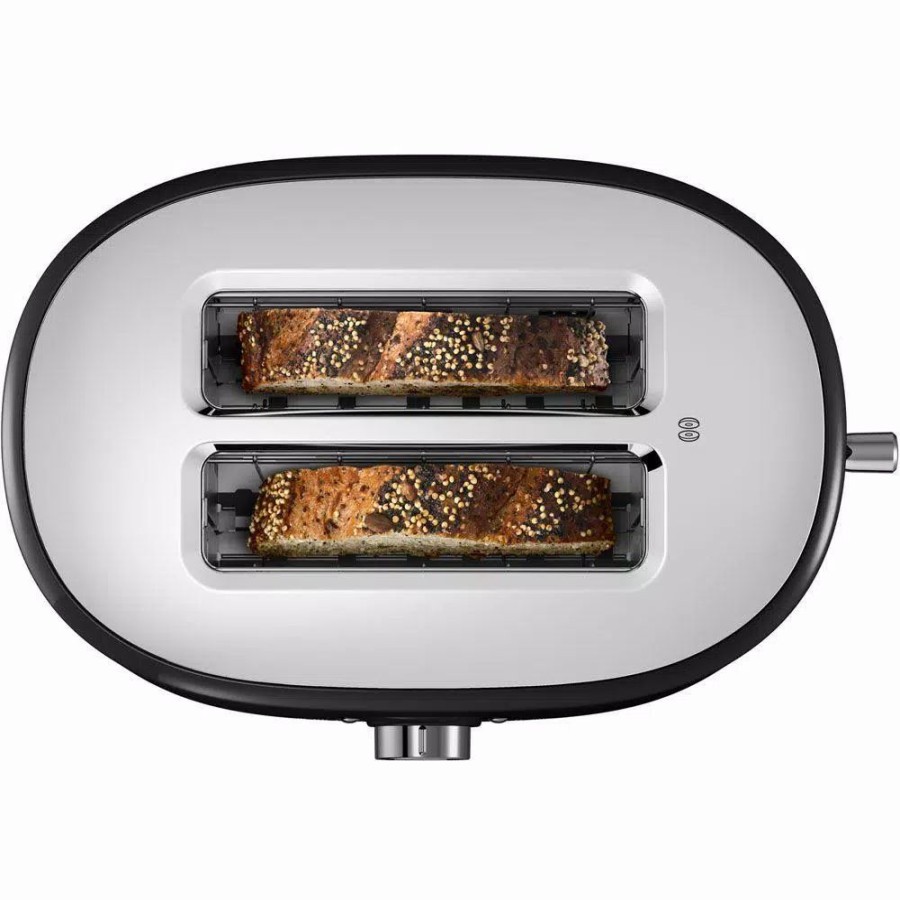 * Toasters | Toasters Kitchenaid 2-Slice Onyx Black Wide Slot Toaster With Crumb Tray