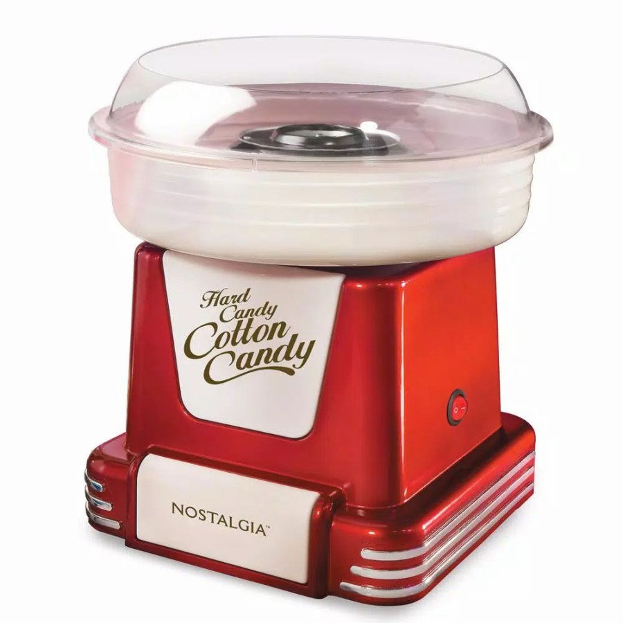 * Dessert Makers | Dessert Makers Nostalgia Retro Red Hard And Sugar Free Cotton Candy Maker With Cotton Candy Cones