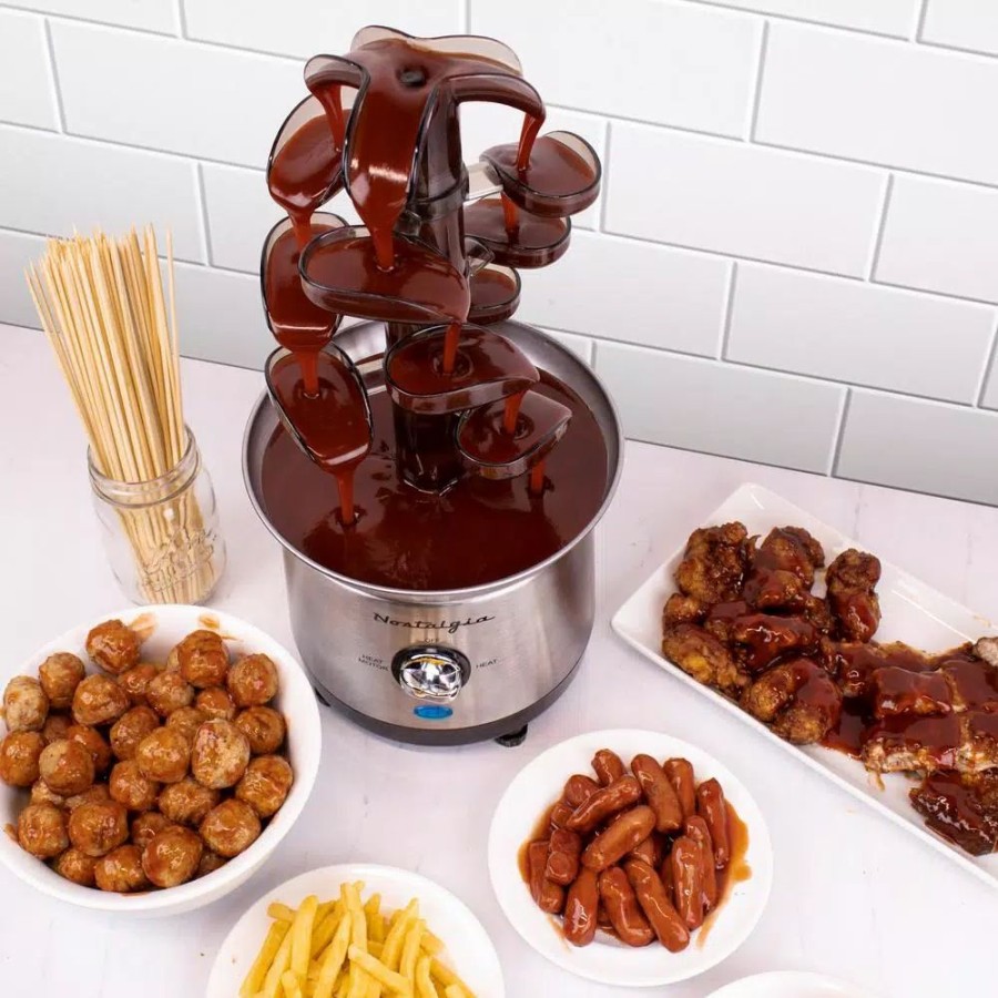 * Dessert Makers | Dessert Makers Nostalgia 3-Tier Stainless Steel Cascading Fondue Fountain