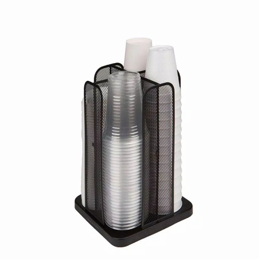 * Coffee Makers | Coffee Makers Mind Reader Cup And Lid Carousel Holder Organizer, Cup Dispenser Black Metal Mesh