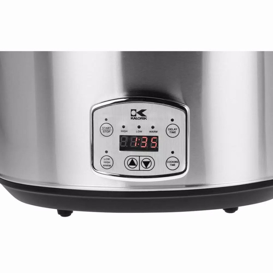 * Cookers | Cookers Kalorik 8 Qt. Stainless Steel Slow Cooker With Cool-Touch Handles