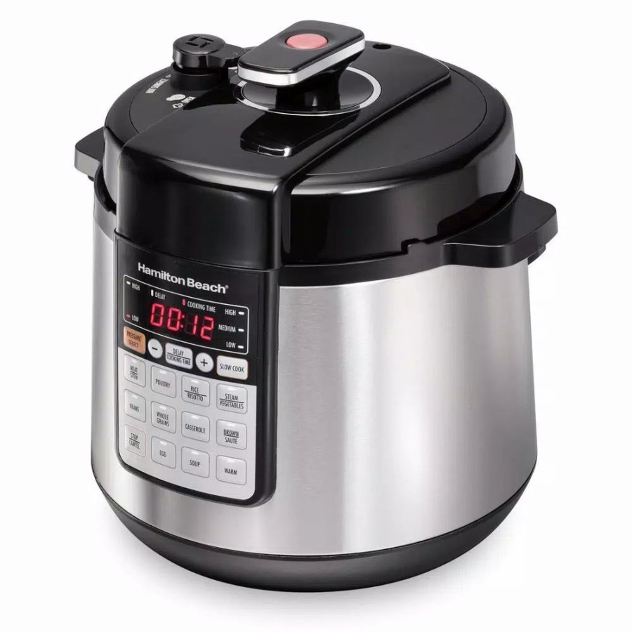 * Cookers | Cookers Hamilton Beach Multi-Function 6 Qt. Stainless Steel Electric Pressure Cooker