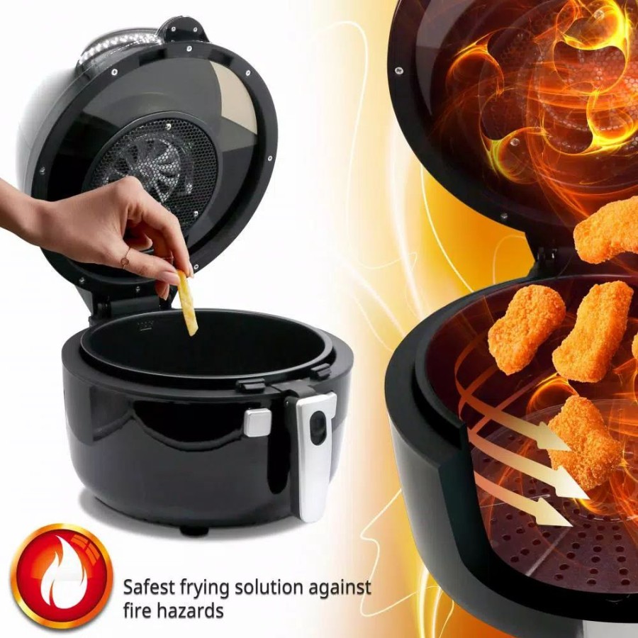 * Toasters | Toasters Nutrichef Black Countertop Oven Air Fry Cooker Healthy Kitchen Air Fryer Convection Cooking