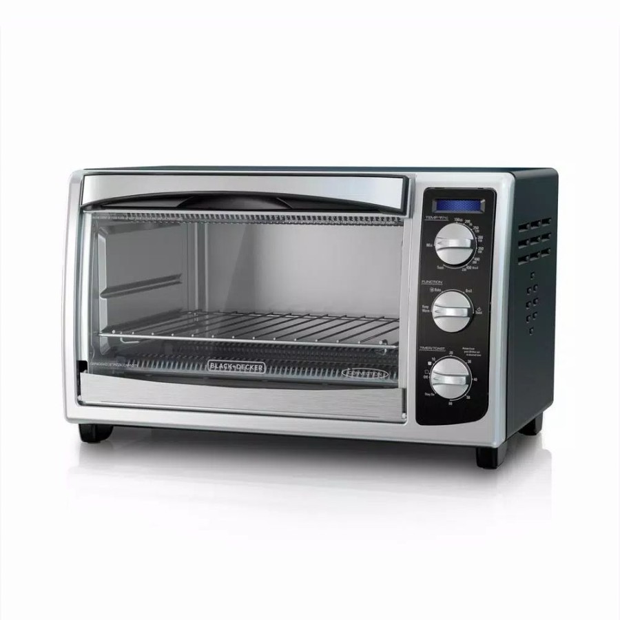 * Toasters | Toasters Black+Decker 1500 W 6-Slice Stainless Steel Toaster Oven With Built-In Timer