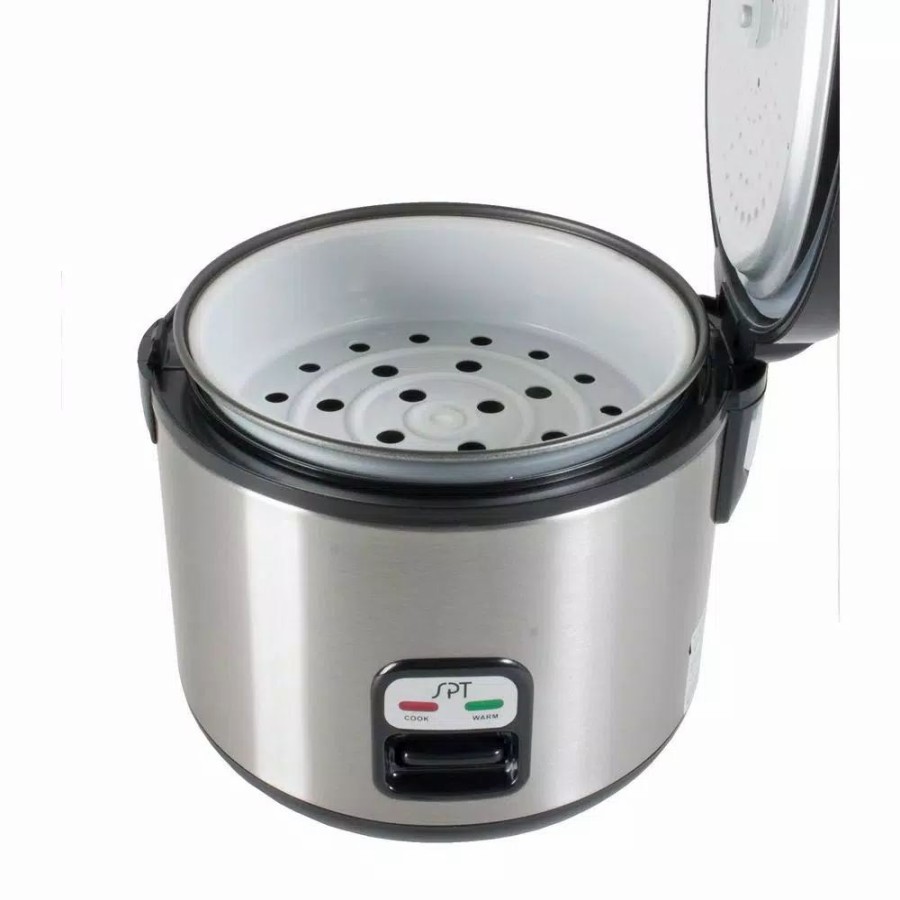 * Cookers | Cookers Spt 6-Cup Stainless Steel Rice Cooker With Cord Storage