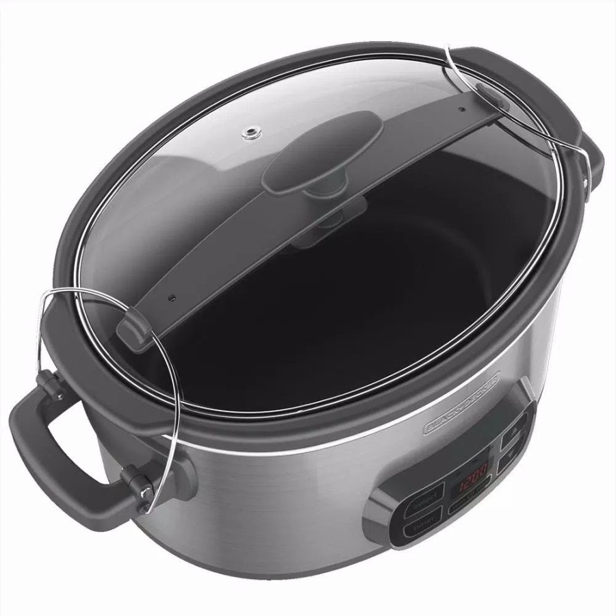 * Cookers | Cookers Black+Decker 7 Qt. Brushed Stainless Steel Programmable Slow Cooker