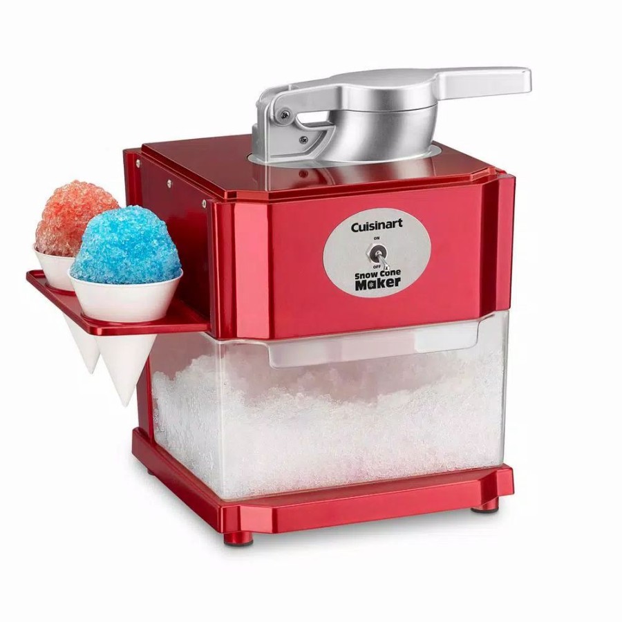 * Dessert Makers | Dessert Makers Cuisinart 20 Oz. Red Countertop Snow Cone Machine