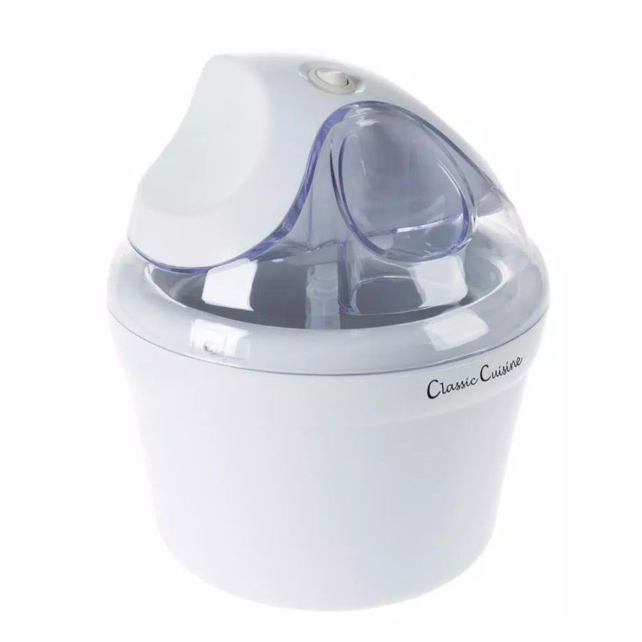 * Dessert Makers | Dessert Makers Classic Cuisine 1 Qt. White Ice Cream Maker And Frozen Yogurt Machine With Recipe Booklet