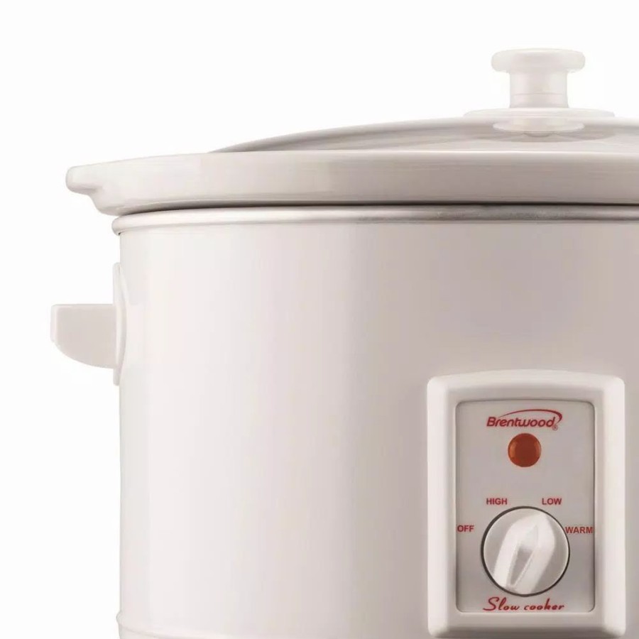 * Cookers | Cookers Brentwood Appliances 8 Qt. White Slow Cooker