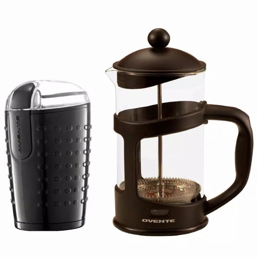 * Coffee Makers | Coffee Makers Ovente Electric Coffee Bean Grinder And French Press