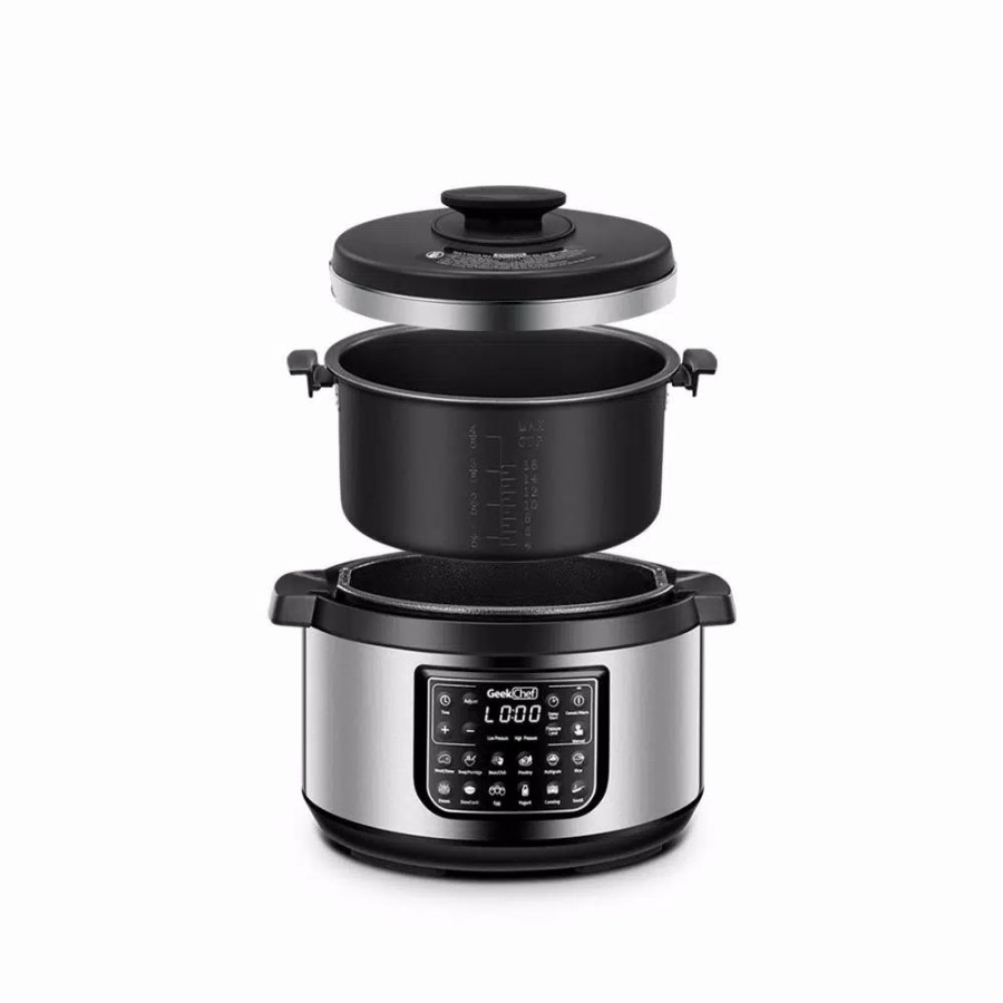 * Cookers | Cookers Boyel Living 8 Qt. Stainless Steel 12-In-1 Multiuse Programmable Electric Pressure Cooker With Non-Stick Pot And Cool-Touch Handles