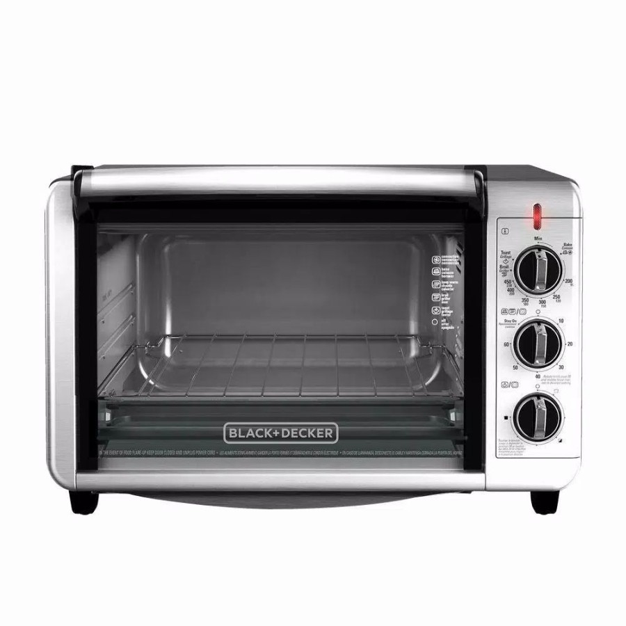 * Toasters | Toasters Black+Decker 1500 W 6-Slice Black And Silver Convection Toaster Oven