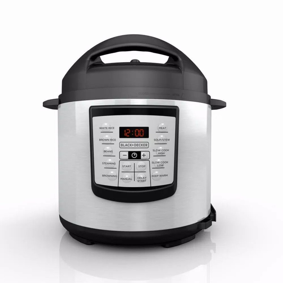 * Cookers | Cookers Black+Decker 6 Qt. Stainless Steel Electric Pressure Cooker With Non-Stick Metal Insert