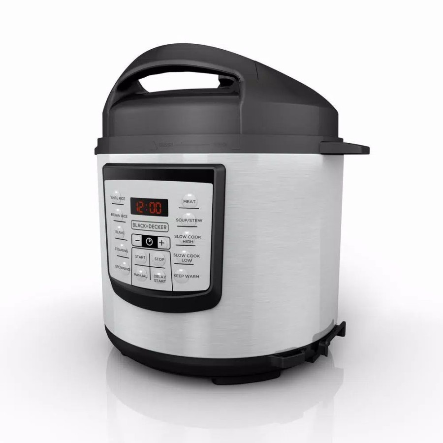 * Cookers | Cookers Black+Decker 6 Qt. Stainless Steel Electric Pressure Cooker With Non-Stick Metal Insert