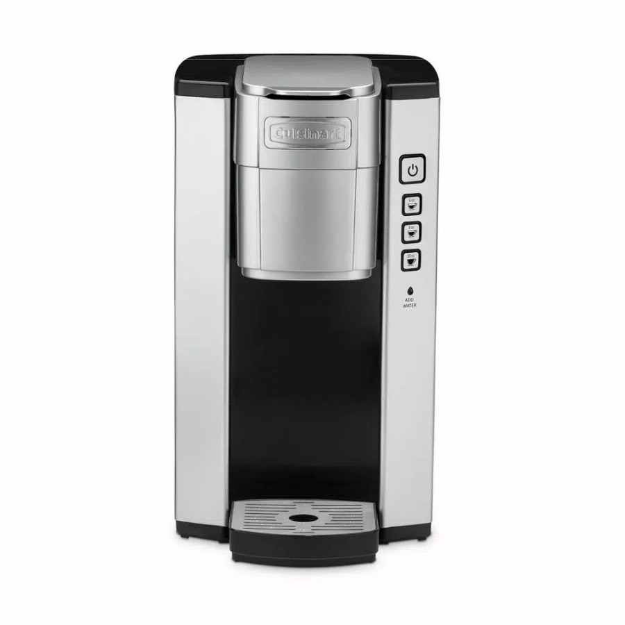 * Coffee Makers | Coffee Makers Cuisinart Compact Black And Silver Single Serve Coffee Maker