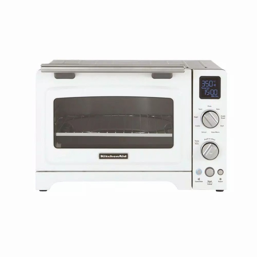 * Toasters | Toasters Kitchenaid 2000 W 4-Slice White Convection Toaster Oven With Non-Stick Pan, Broiling Rack And Cooling Rack