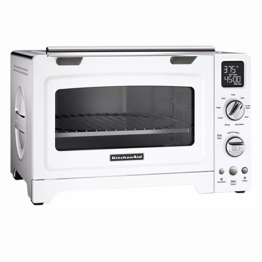 * Toasters | Toasters Kitchenaid 2000 W 4-Slice White Convection Toaster Oven With Non-Stick Pan, Broiling Rack And Cooling Rack