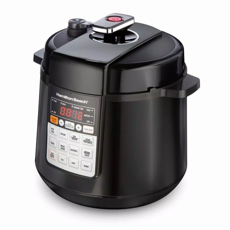 * Cookers | Cookers Hamilton Beach Multi-Function 6 Qt. Black Electric Pressure Cooker