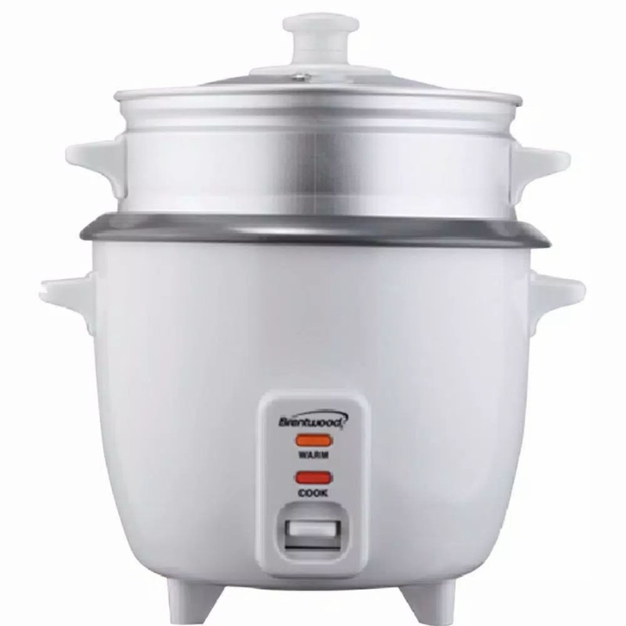 * Cookers | Cookers Brentwood 10-Cup White Steam Rice Cooker