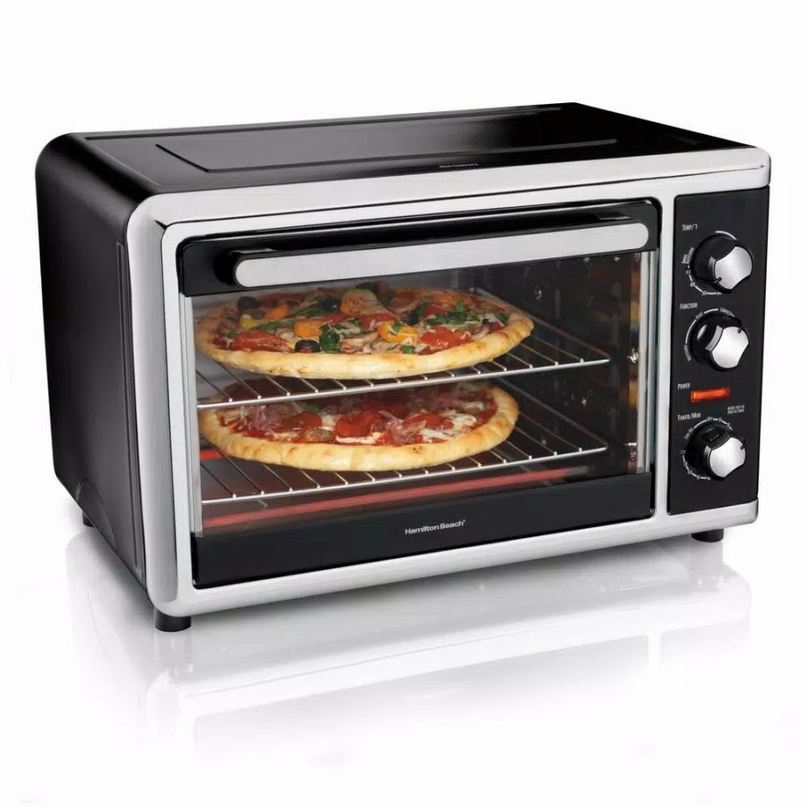 * Toasters | Toasters Hamilton Beach Countertop Toaster Oven Black With Convection And Rotisserie