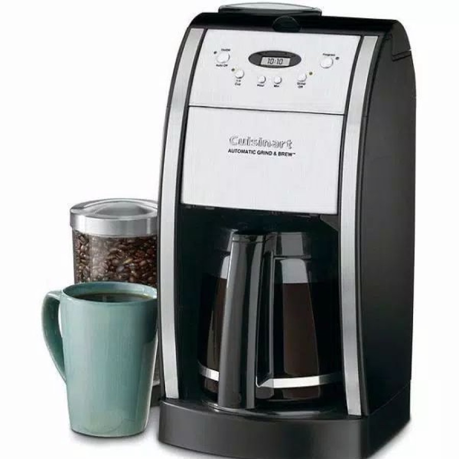 * Coffee Makers | Coffee Makers Cuisinart Grind And Brew 12-Cup Automatic Black Drip Coffee Maker With Built-In Grinder