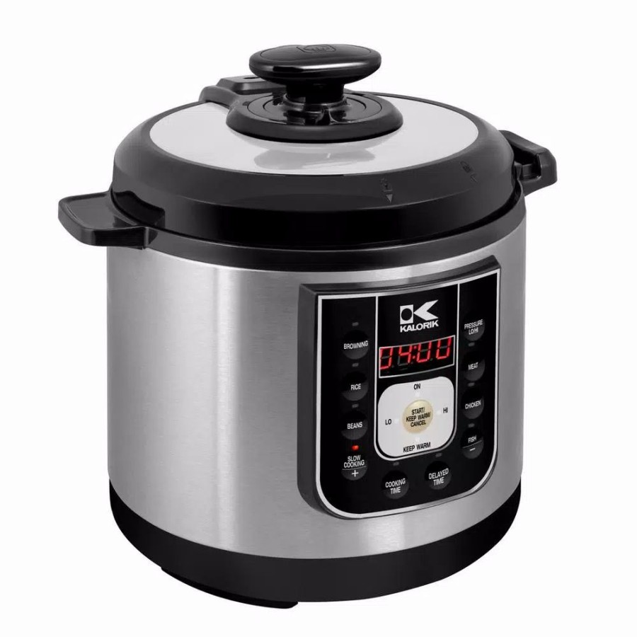 * Cookers | Cookers Kalorik Perfect Sear 6.25 Qt. Black Stainless Steel Electric Pressure Cooker