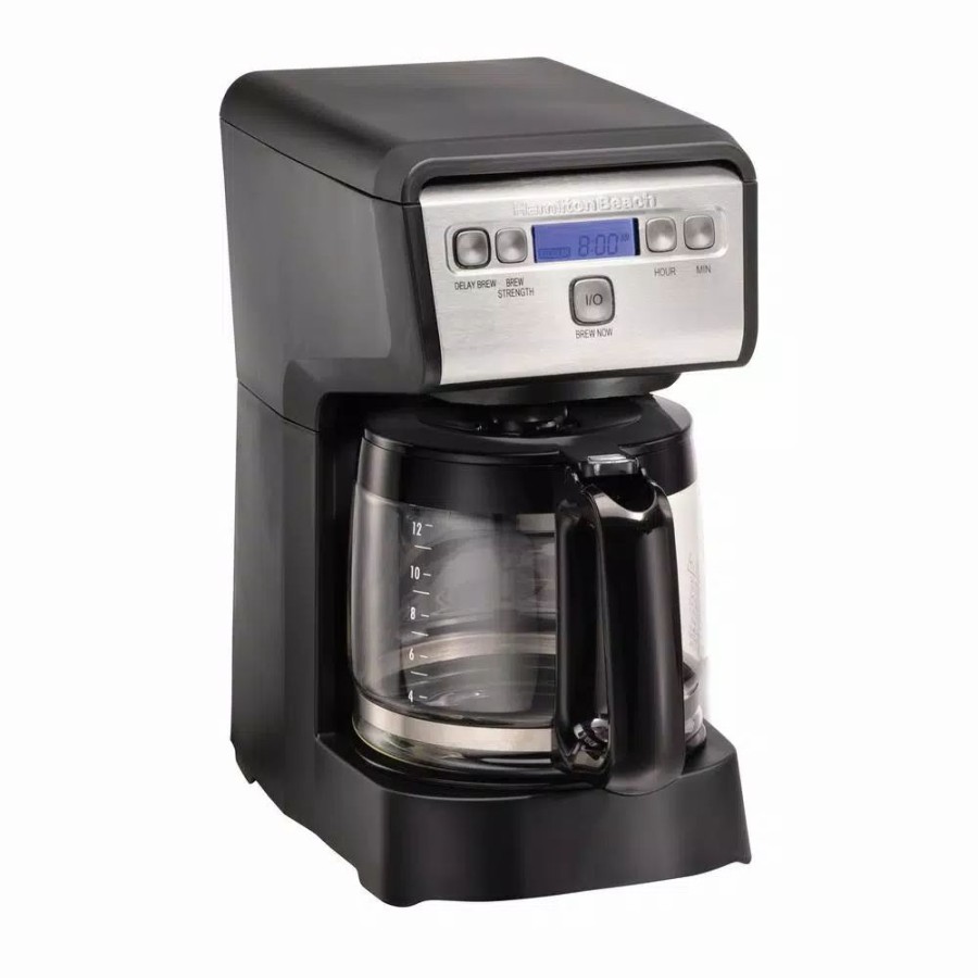 * Coffee Makers | Coffee Makers Hamilton Beach Compact 12-Cup Black Programmable Drip Coffee Maker