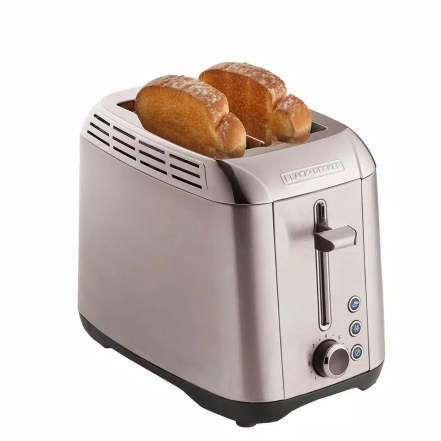 * Toasters | Toasters Black+Decker Rapid Toast 2-Slice Stainless Steel Wide Slot Toaster