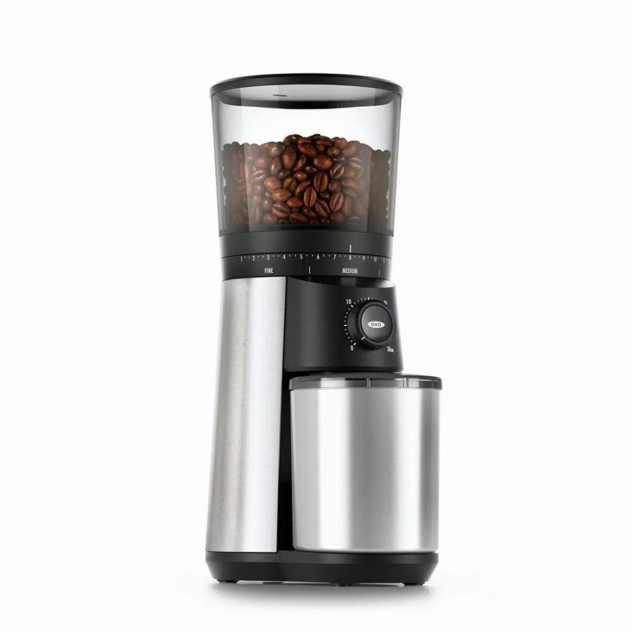 * Coffee Makers | Coffee Makers Oxo 16 Oz. Stainless Steel Conical Coffee Grinder With Adjustable Settings