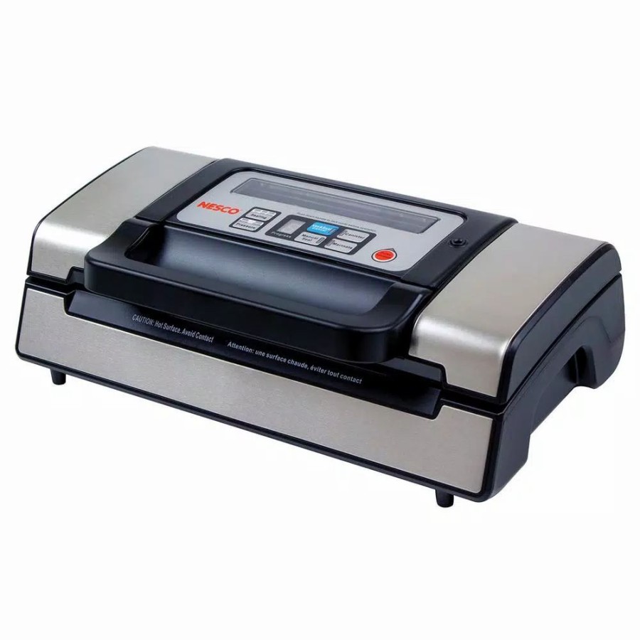 * Food Processing | Food Processing Nesco Black And Silver Deluxe Vacuum Sealer