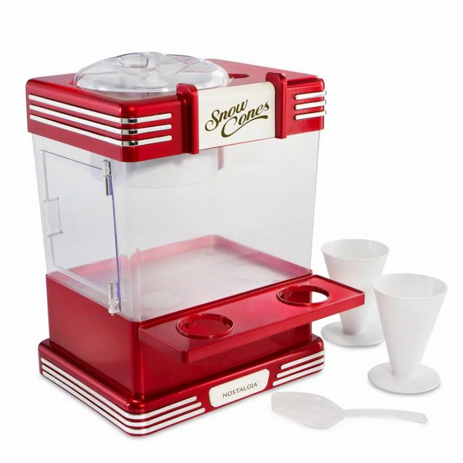 * Dessert Makers | Dessert Makers Nostalgia Retro 300 Oz. Red Countertop Snow Cone Machine