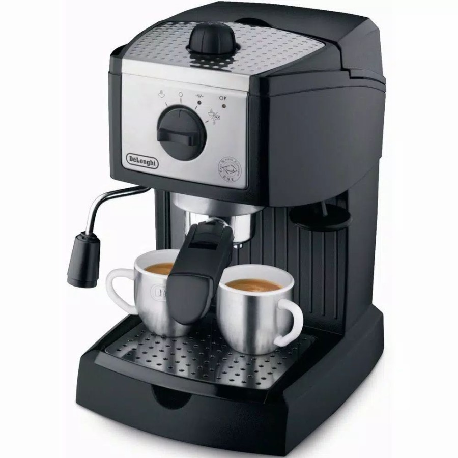 * Coffee Makers | Coffee Makers Delonghi Ec155 15-Bar Black And Silver Espresso Machine And Cappuccino Maker