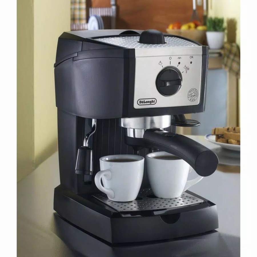 * Coffee Makers | Coffee Makers Delonghi Ec155 15-Bar Black And Silver Espresso Machine And Cappuccino Maker