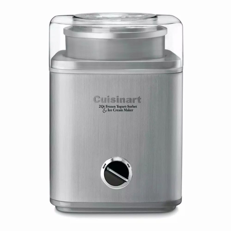 * Dessert Makers | Dessert Makers Cuisinart Pure Indulgence 2 Qt. Brushed Chrome Frozen Yogurt, Sorbet And Ice Cream Maker