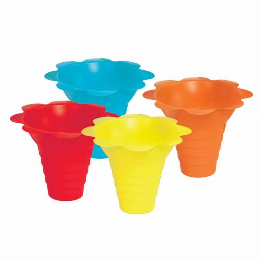 * Dessert Makers | Dessert Makers Paragon 4 Oz. Multicolor Flower Drip Tray Snow Cone Cups