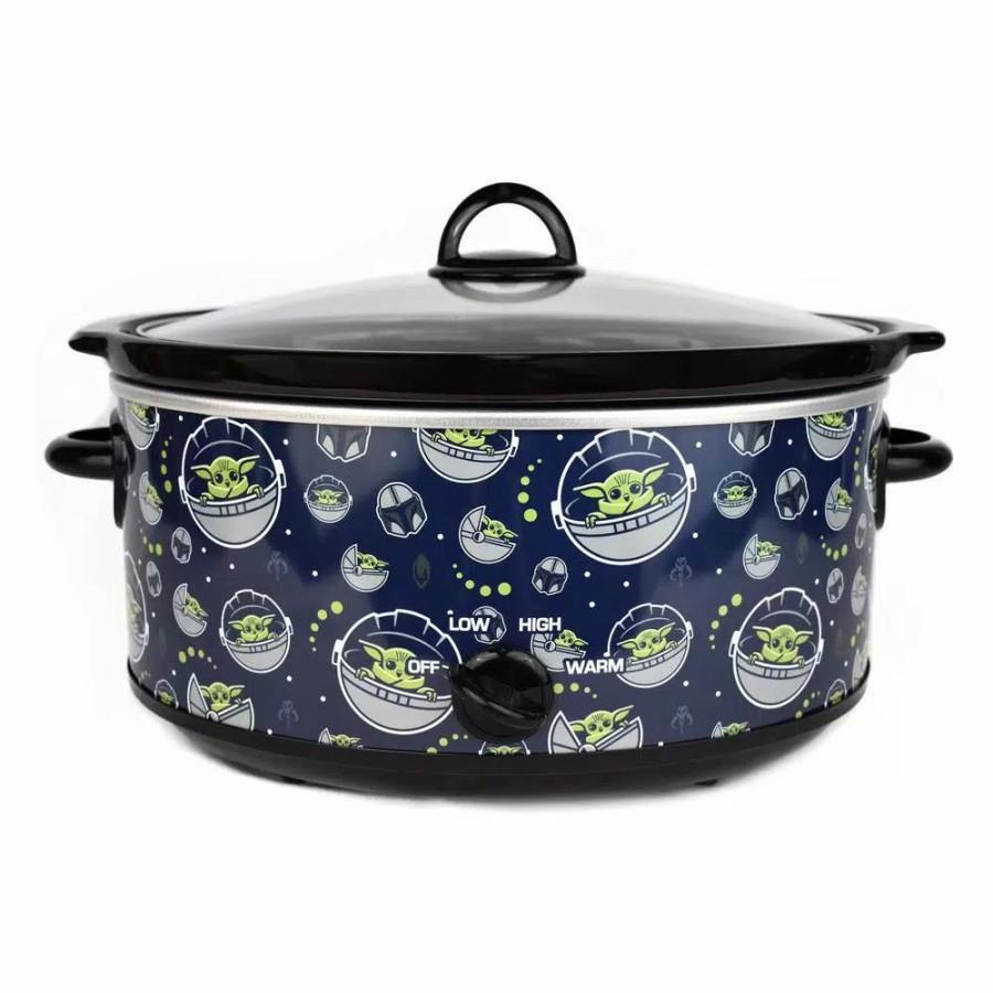 * Cookers | Cookers Uncanny Brands Star Wars The Mandalorian 7 Qt Navy Blue Slow Cooker