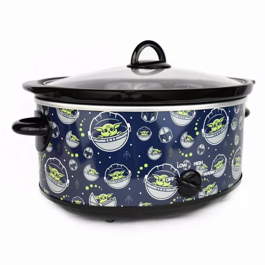 * Cookers | Cookers Uncanny Brands Star Wars The Mandalorian 7 Qt Navy Blue Slow Cooker