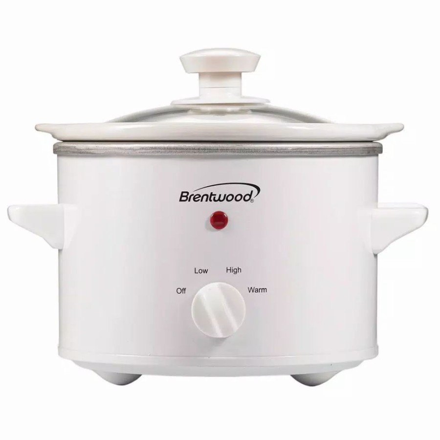 * Cookers | Cookers Brentwood Appliances 1.5 Qt. White Slow Cooker