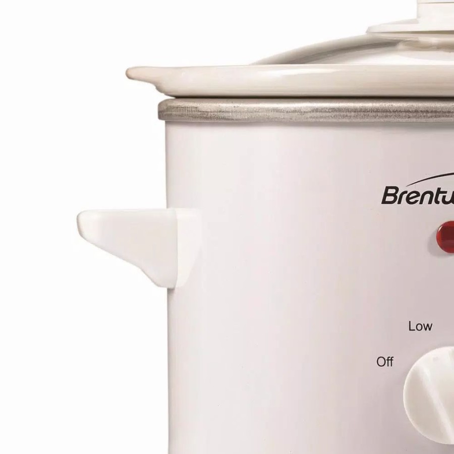 * Cookers | Cookers Brentwood Appliances 1.5 Qt. White Slow Cooker